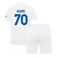 Camisa de Futebol Inter Milan Alexis Sanchez #70 Equipamento Secundário Infantil 2023-24 Manga Curta (+ Calças curtas)